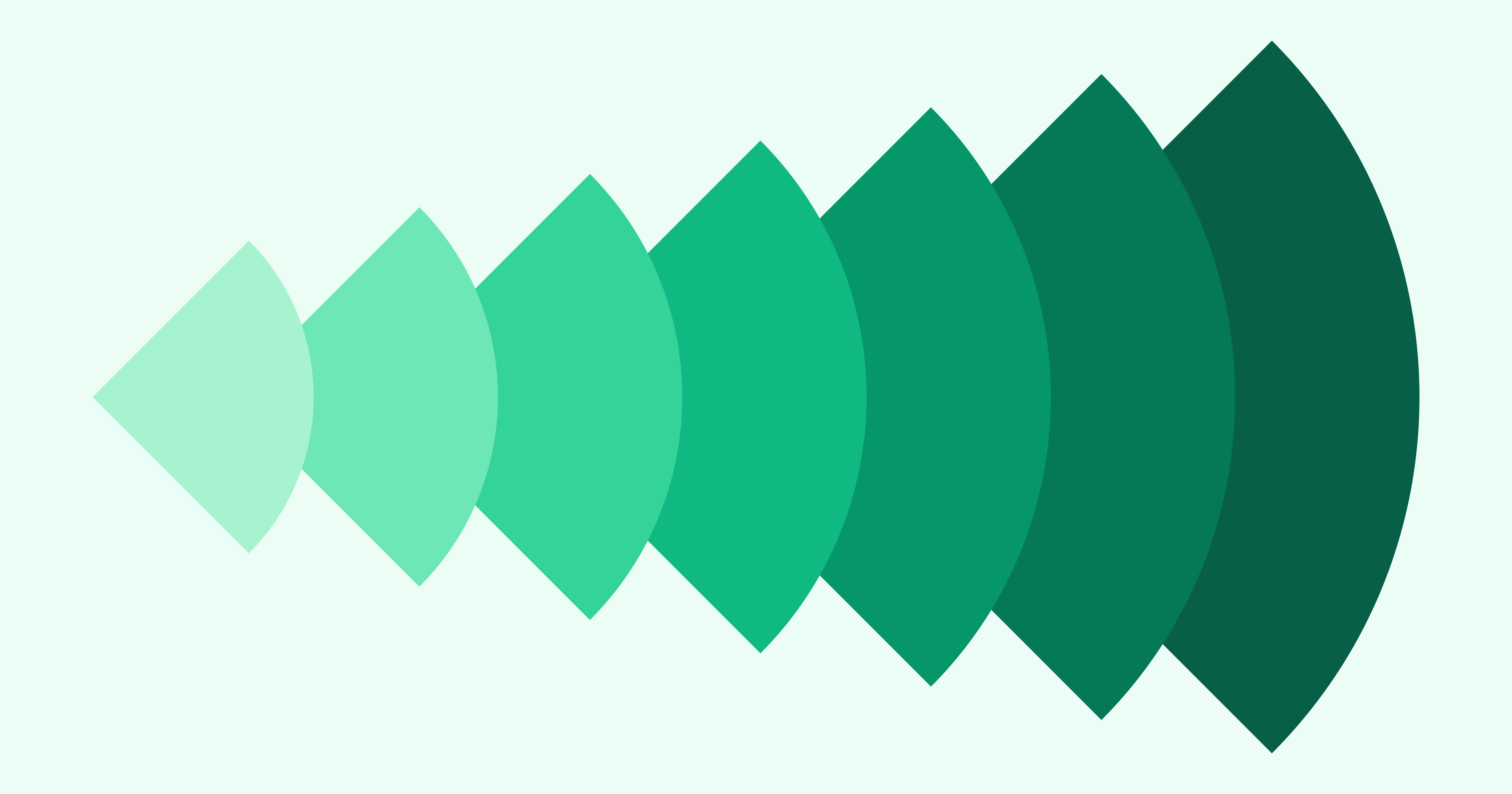 abstract ontwerp met groene kwartcirkels